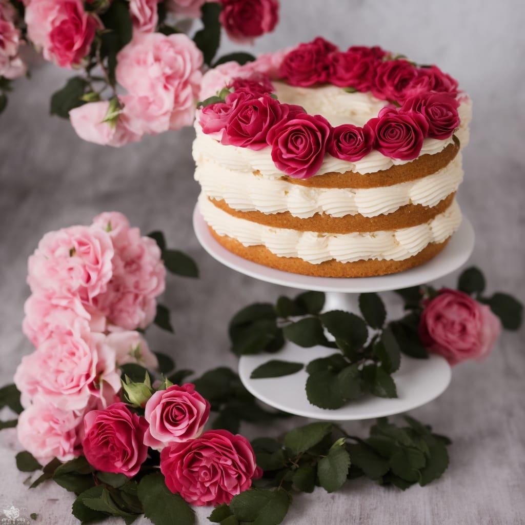 Lychee Rose Cake for Mother's Day - Mochi Mommy