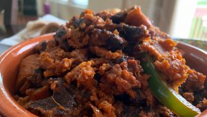 Ethiopian Firfir with Dried Beef (Quanta Firfir)