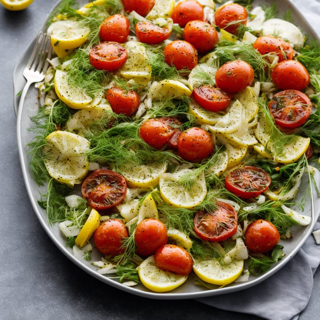 Fennel, Roast Lemon & Tomato Salad