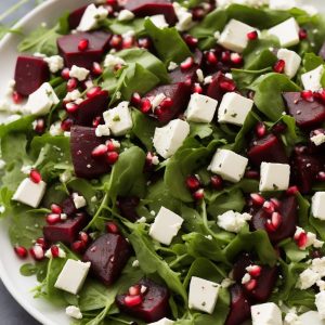 Feta, beetroot & pomegranate salad