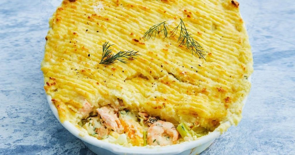 Fish Pies with Smoked Salmon, Prawns & Dill Recipe