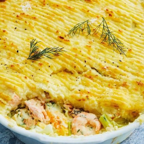 Fish Pies with Smoked Salmon, Prawns & Dill Recipe