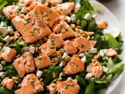 Flaked Salmon Salad with Honey Dressing