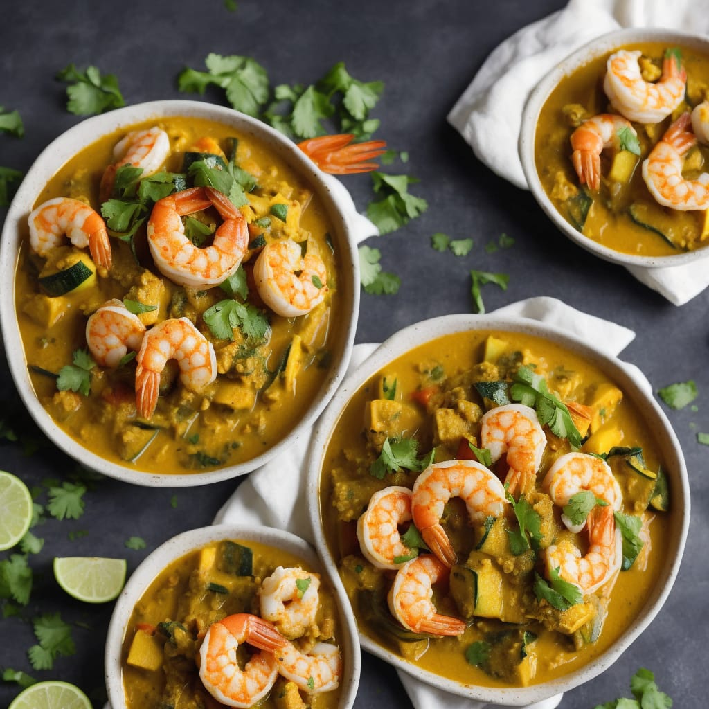 Fragrant Courgette & Prawn Curry
