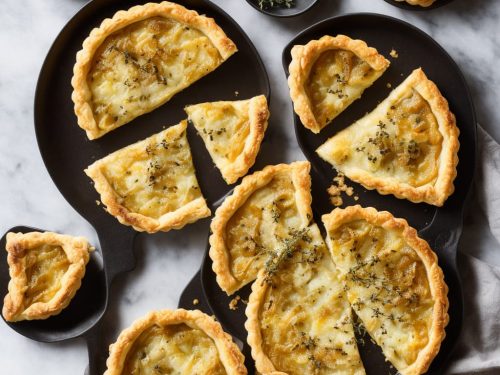 French Onion Tart with Cheesy Thyme Pastry