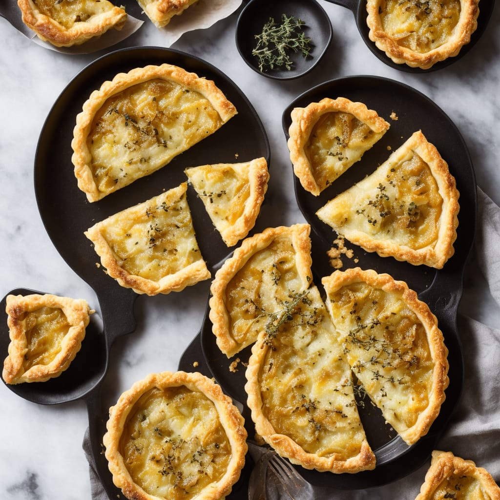 French Onion Tart with Cheesy Thyme Pastry