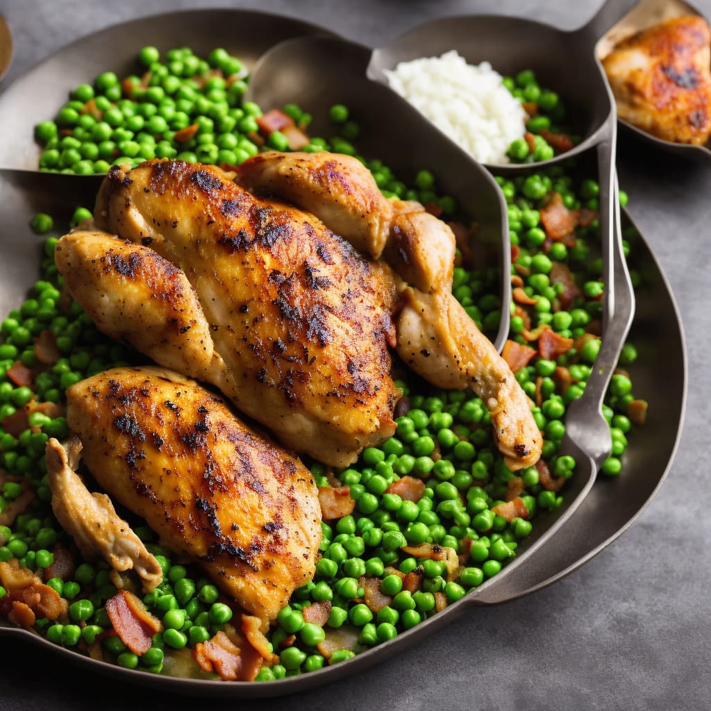 French-style Chicken with Peas & Bacon