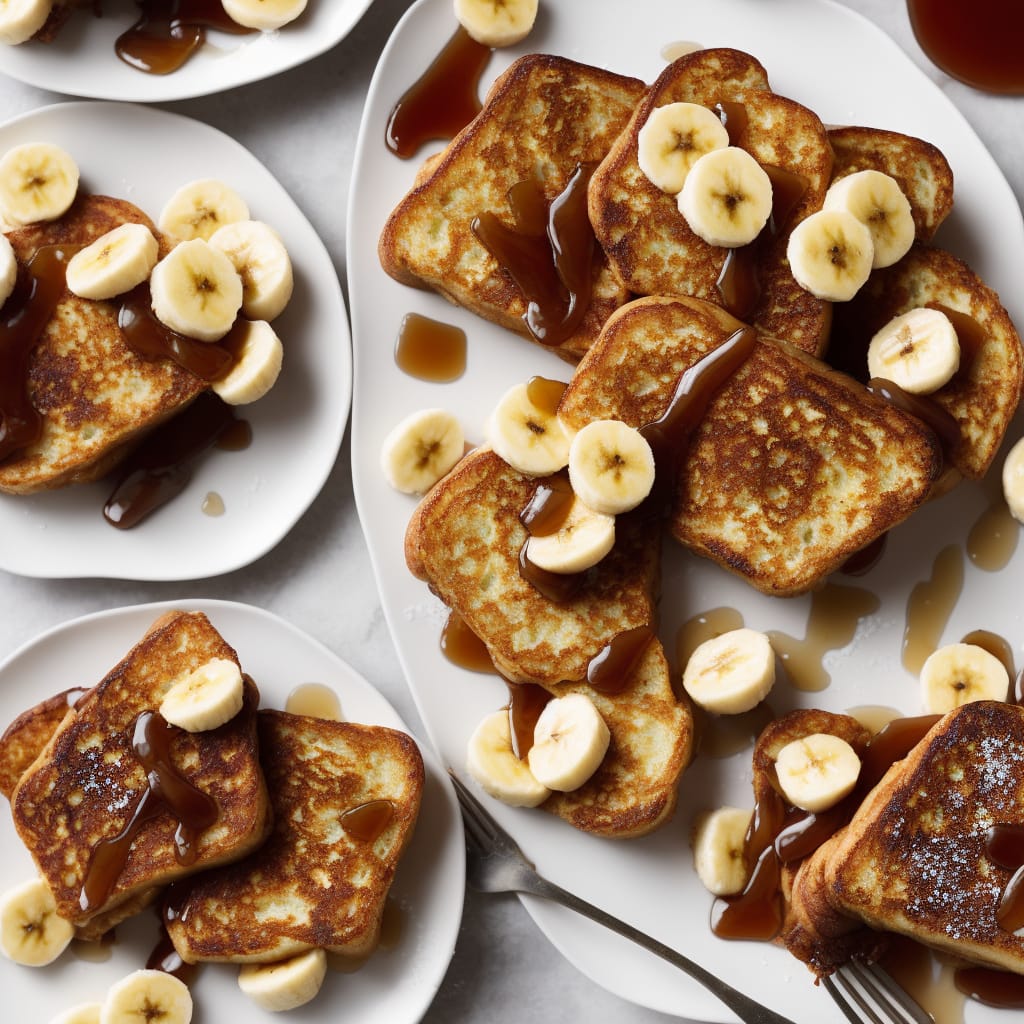 French Toast Stuffed with Banana & Maple Syrup