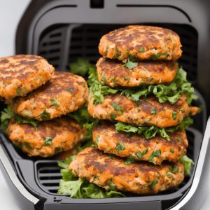 Fresh Salmon Burgers in the Air Fryer
