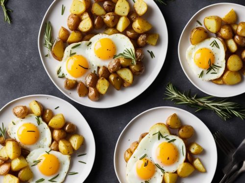Fried Eggs with Rosemary Sautéed Potatoes