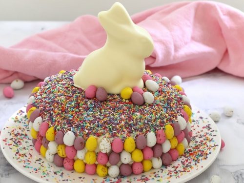 Frosted White Chocolate Easter Cake