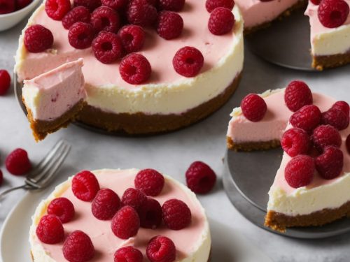 Frozen Raspberry & White Choc Cheesecake