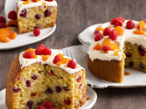 Fruitcake with Apricot Butter Icing