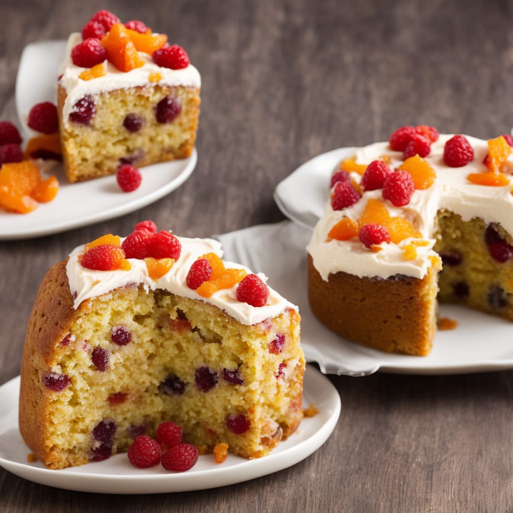Fruitcake with Apricot Butter Icing