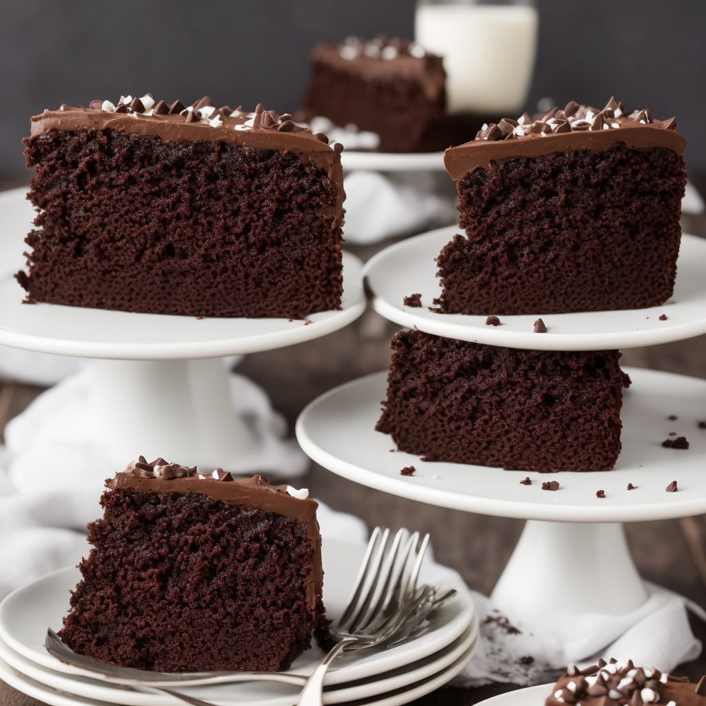 Fudgy Dark Chocolate Cake