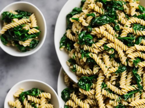 Fusilli with Glorious Green Spinach Sauce