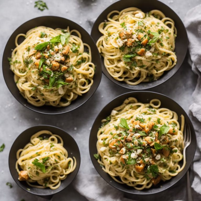 Scallop Linguine with Tomatoes and Nuts Recipe