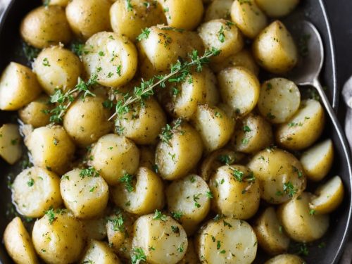 Garlic & Lemon Thyme Poached Potatoes
