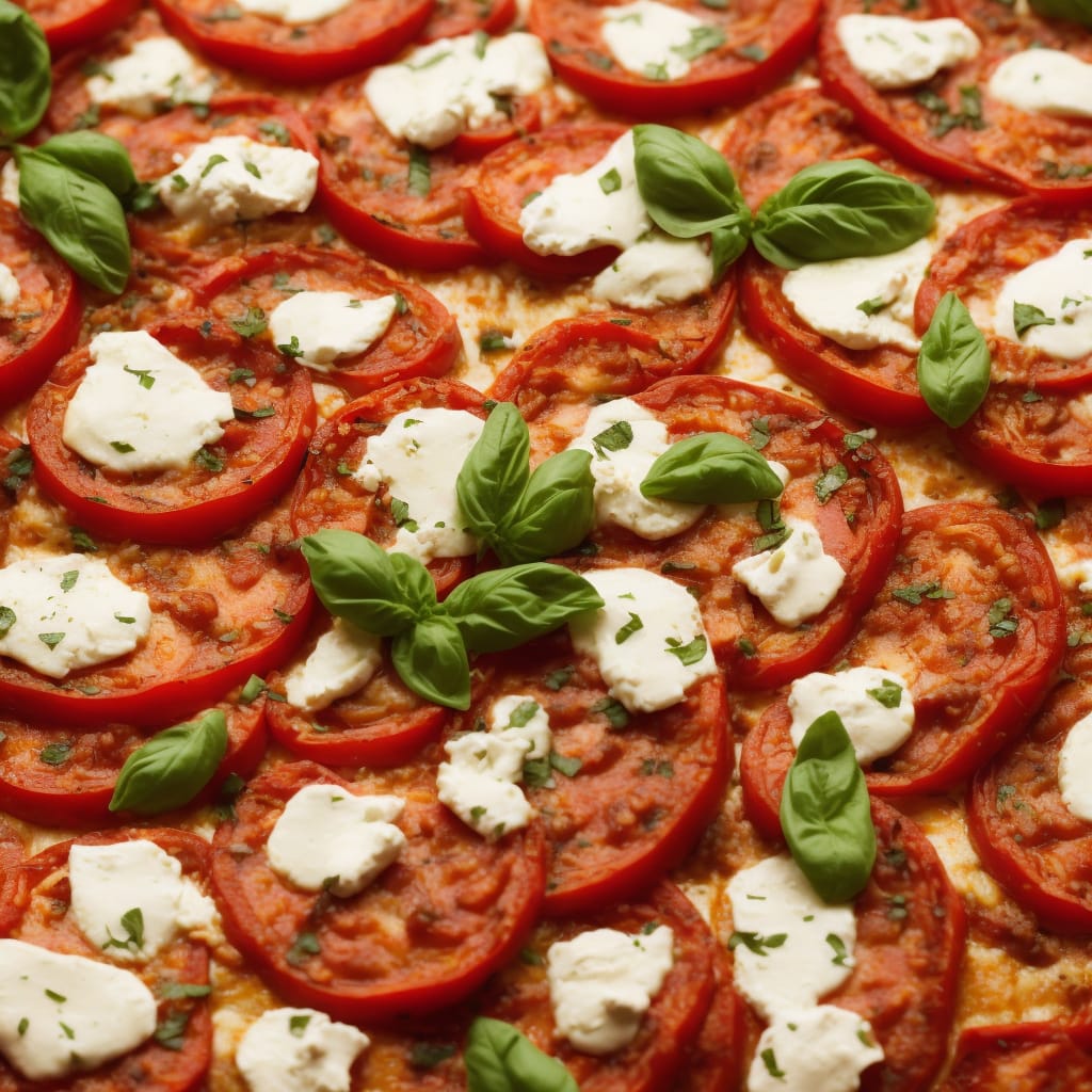 Garlic Pizza with Tomato & Mozzarella