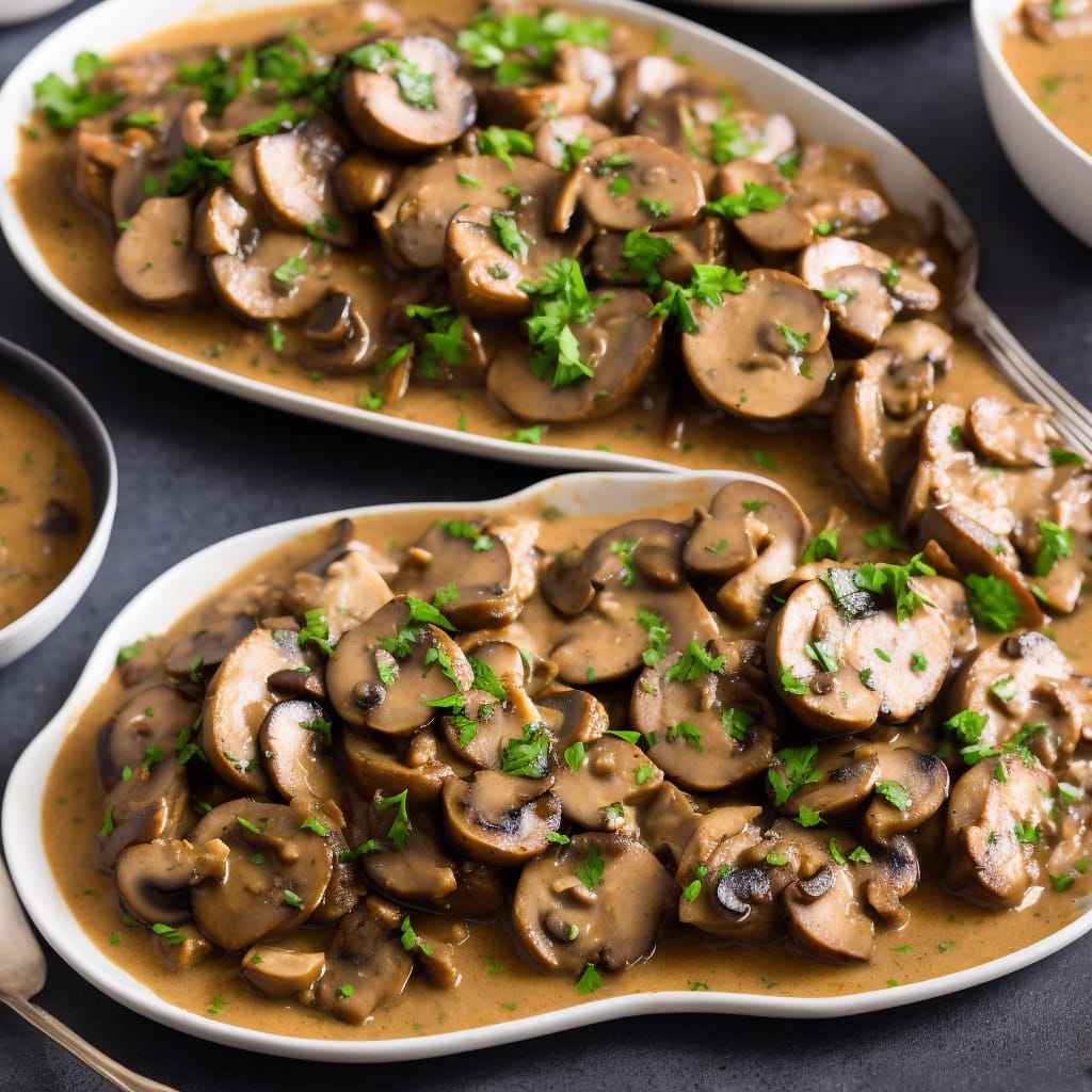 Garlic Pork Tenderloin with Mushroom Gravy