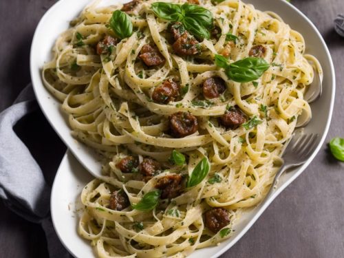 Garlicky Linguine with Cabbage & Anchovy