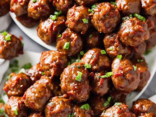 Giant Bacon-Wrapped Meatballs