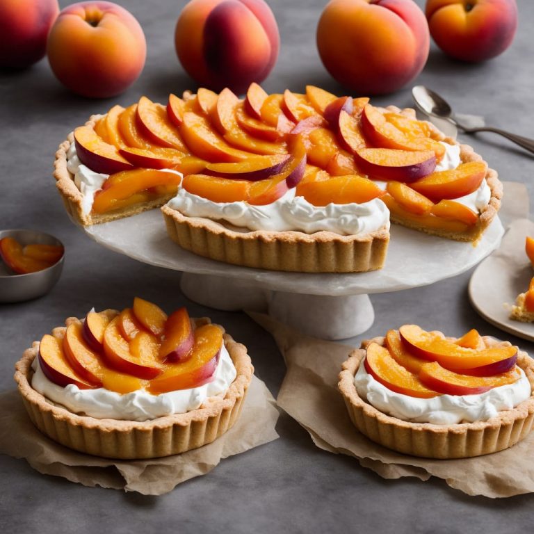 Giant Peach, Nectarine & Apricot Meringue Tart Recipe