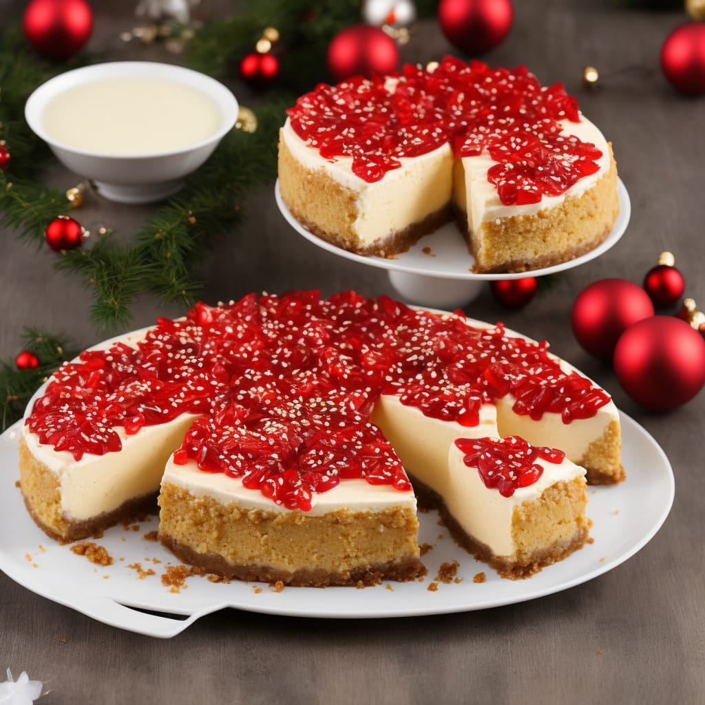 Ginger & Christmas Pud Cheesecake with Ginger Sauce