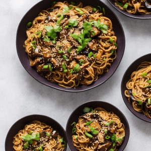 Ginger Miso Aubergine Noodles