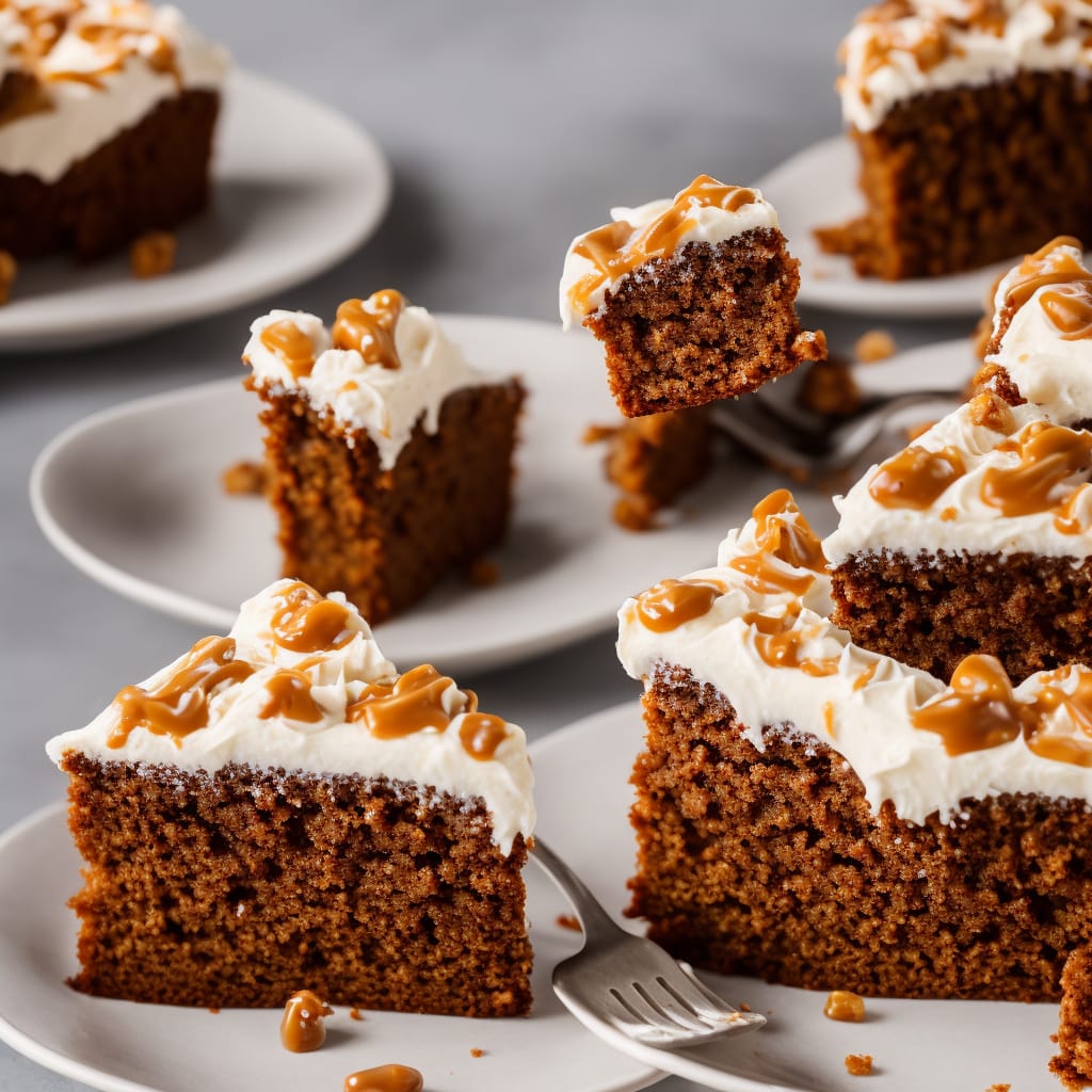 Gingerbread Cake with Caramel Biscuit Icing