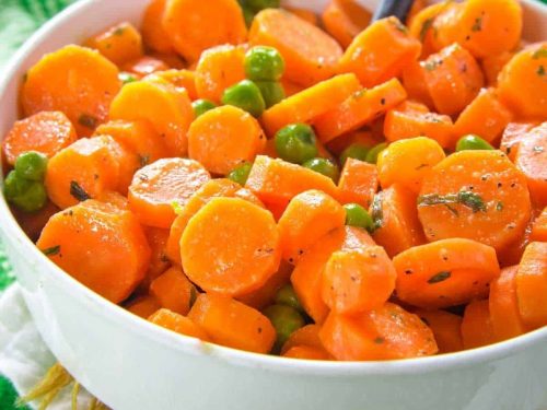 Glazed Carrots with Peas