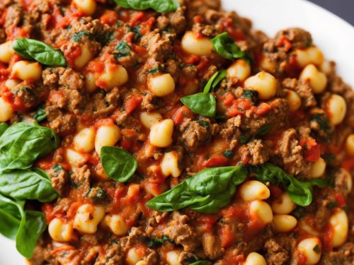 Gnocchi Bolognese with Spinach