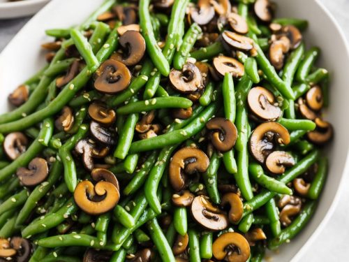 Green Beans & Mushrooms with Tangy Soy Dressing