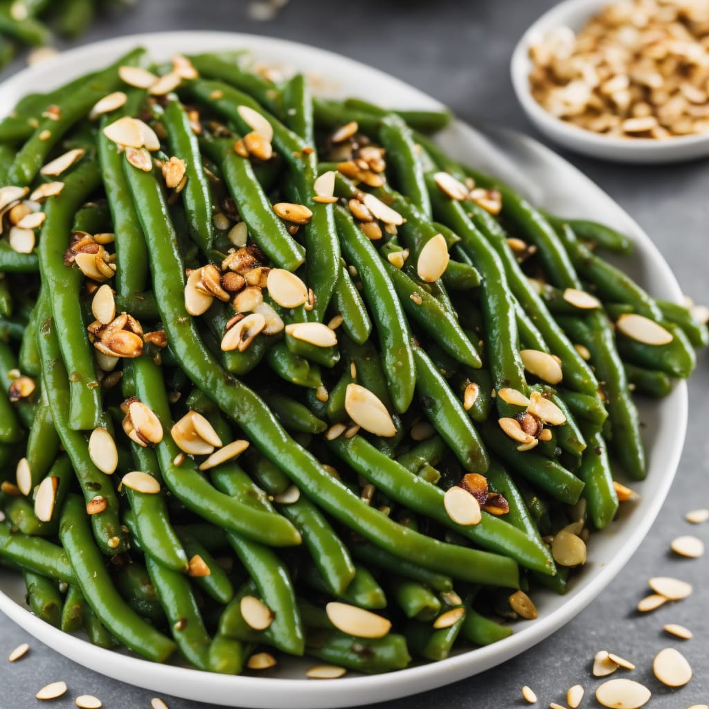 Green Beans with Shallots, Garlic & Toasted Almonds