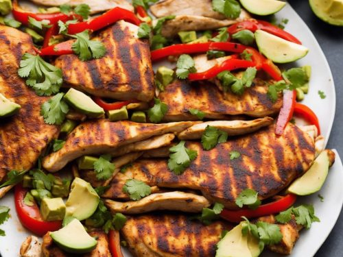 Griddled Chicken Fajitas with Squashed Avocado