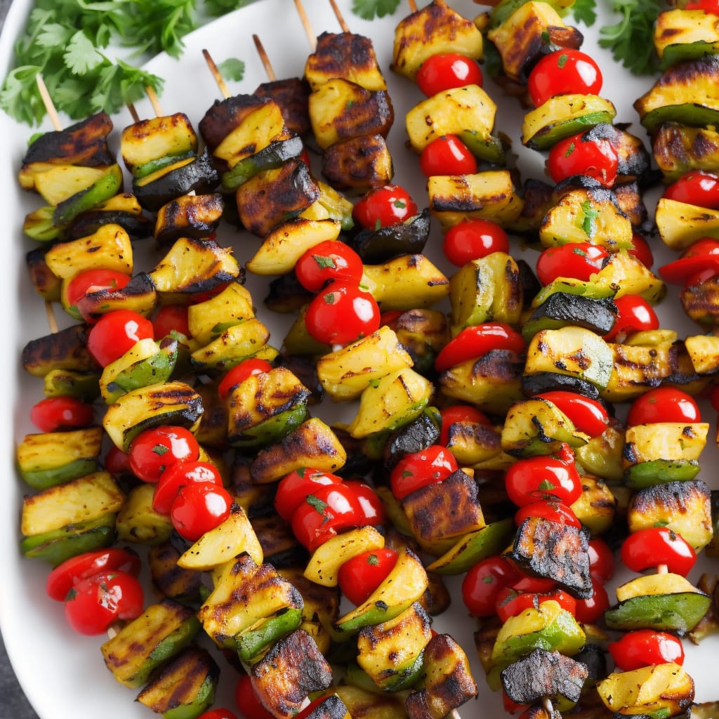 Griddled Glazed Vegetable Kebabs