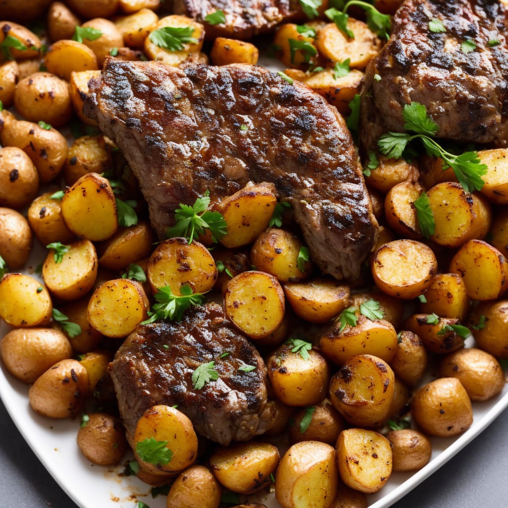 Griddled Lamb with Spiced New Potatoes