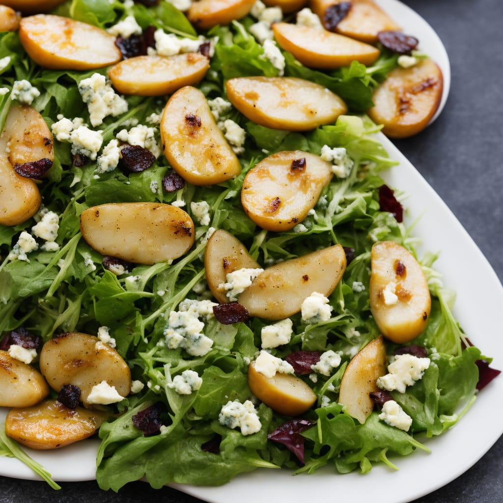 Griddled pear & blue cheese salad