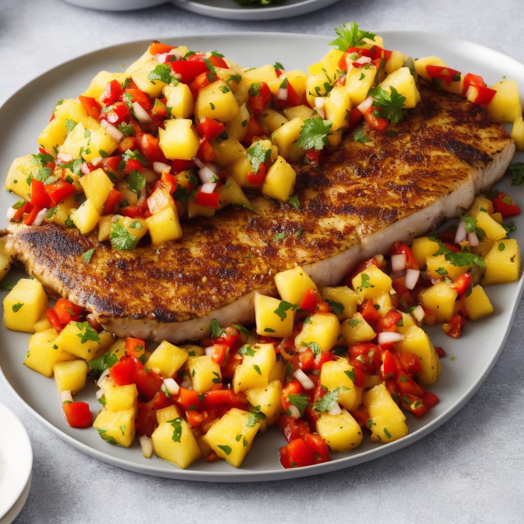 Griddled Swordfish with Pineapple & Chilli Salsa