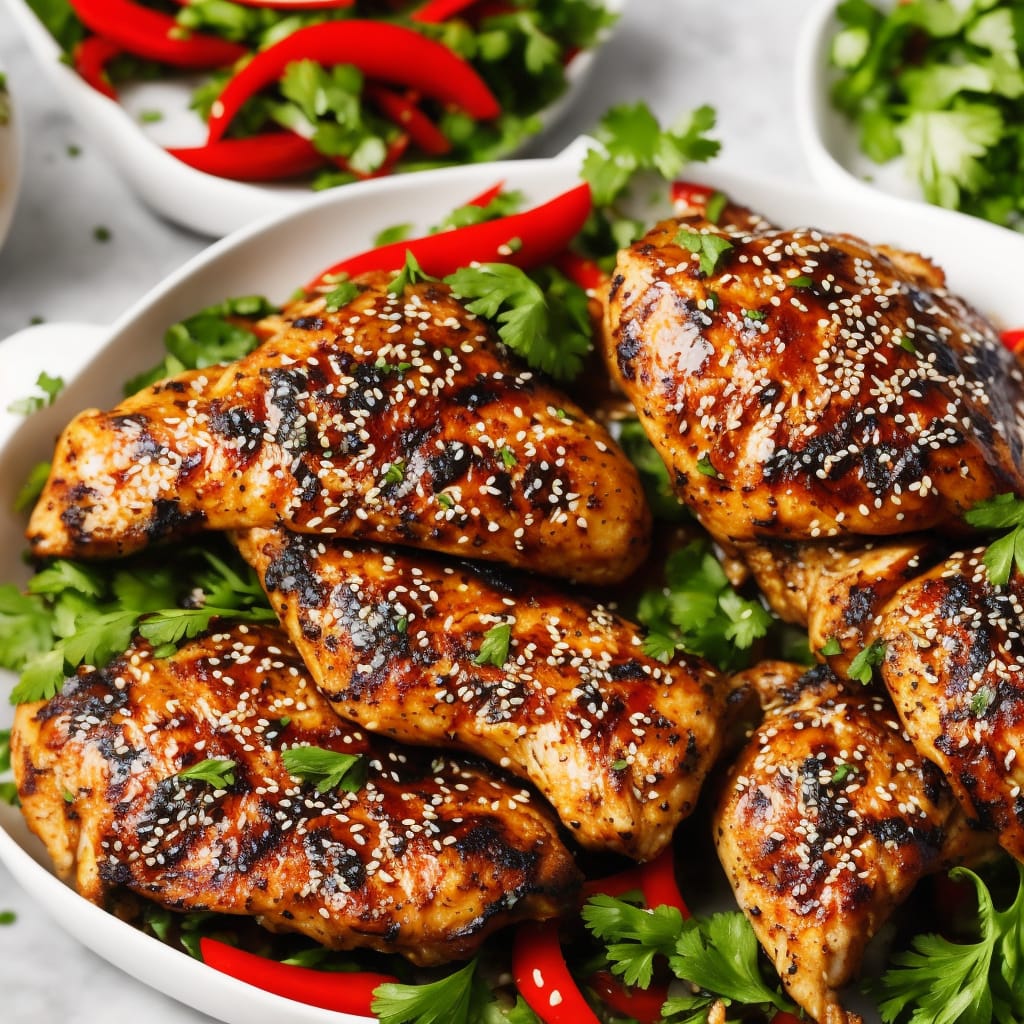 Grilled Chicken with Chilli & Sesame Seeds