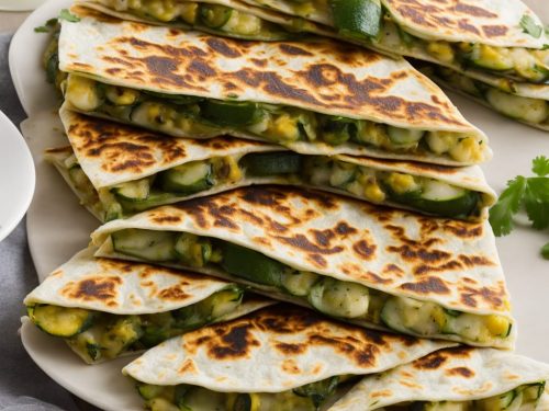 Grilled Courgette, Bean & Cheese Quesadilla