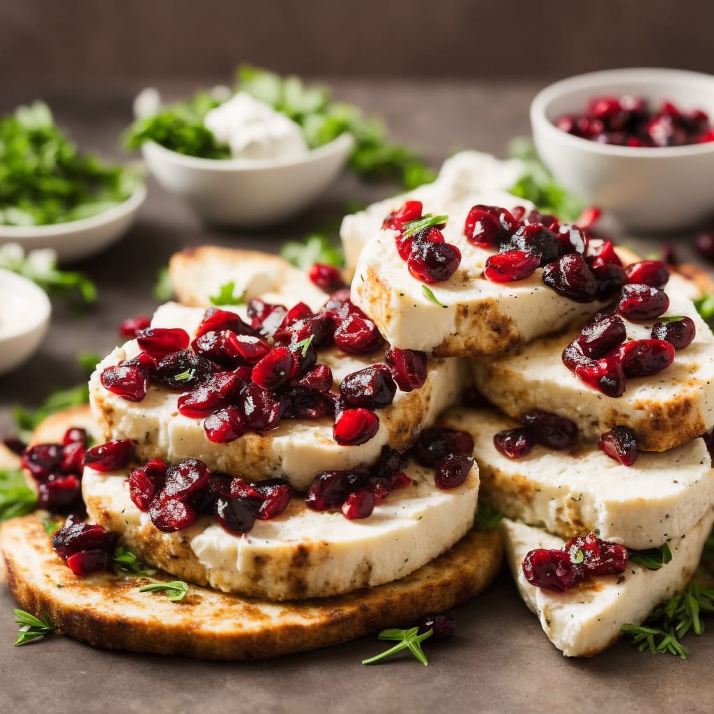 Grilled Goat's Cheese with Cranberry Dressing