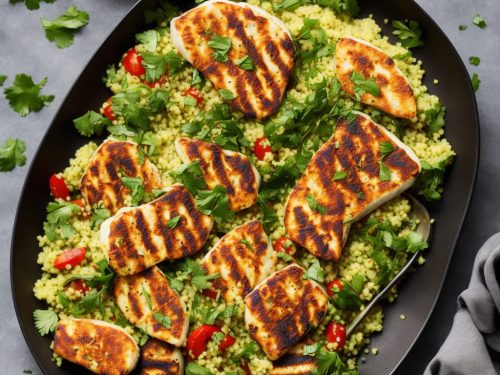 Grilled Halloumi with Spiced Couscous