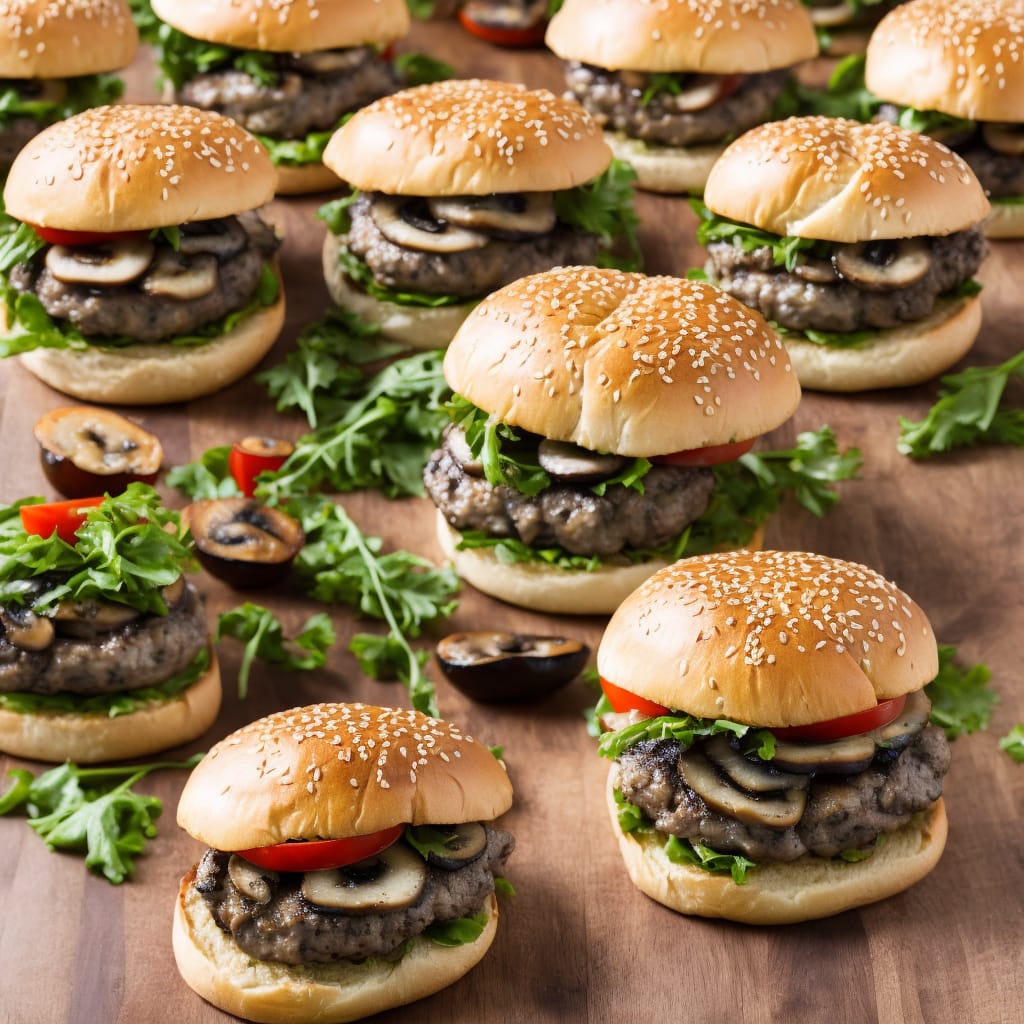 Grilled Mushroom Swiss Burgers