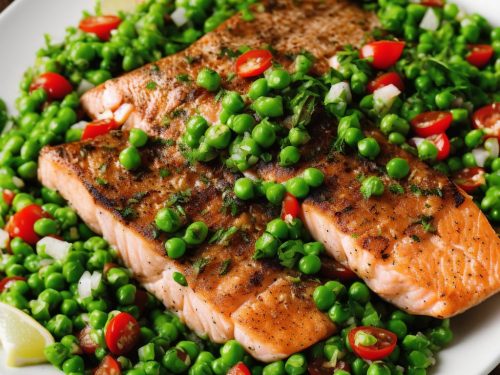 Grilled Sea Trout with Raw Pea Salsa