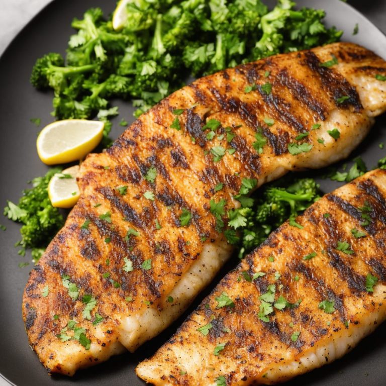 Grilled Tilapia with Lemon Butter Sauce Recipe