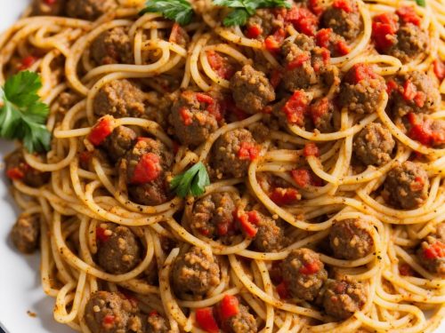 Ground Sausage Spaghetti