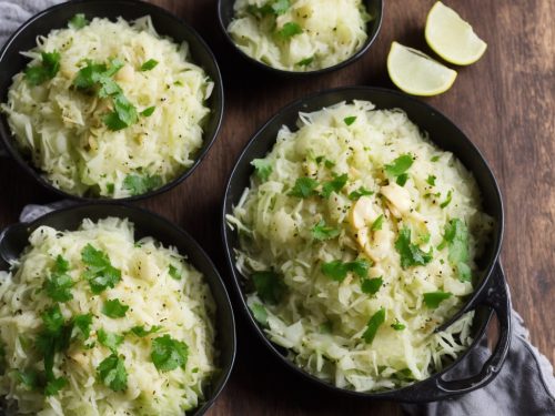Gujarati cabbage with coconut & potato recipe