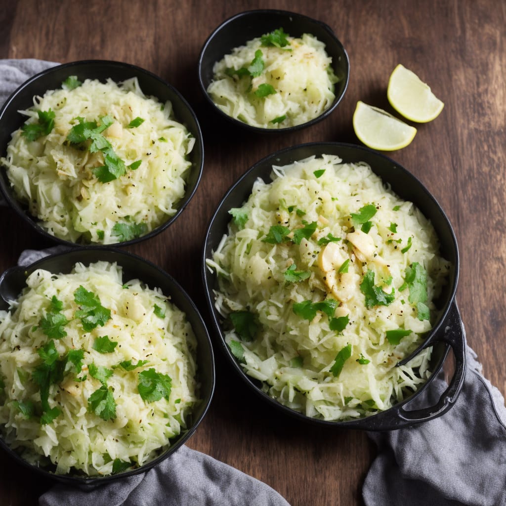 Gujarati cabbage with coconut & potato recipe
