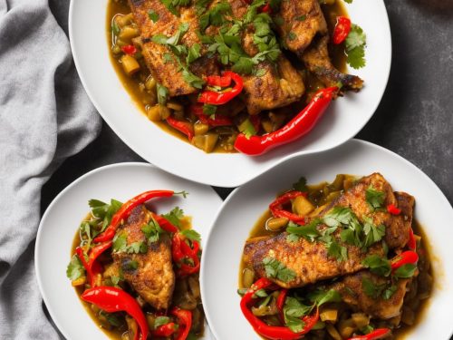 Hake with Stewed Peppers